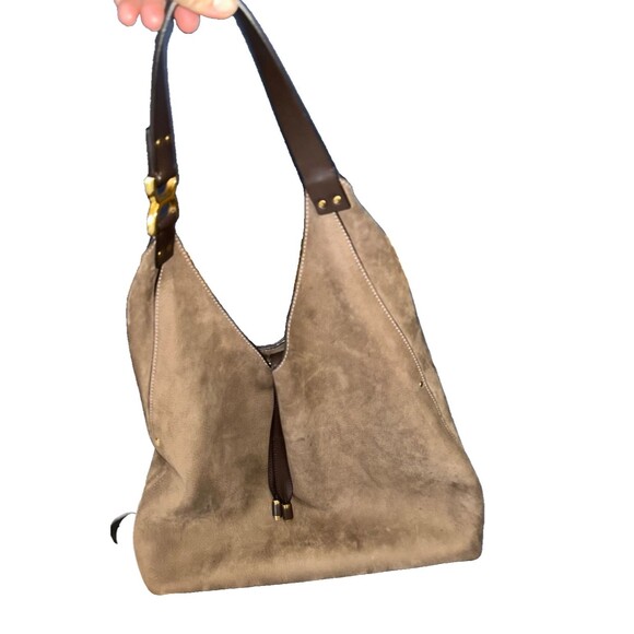Chloe Marcie Large Suede Hobo Bag w/Tags Taupe - Picture 6 of 8
